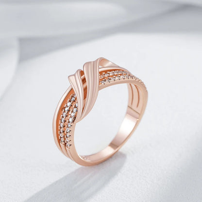 Brilliant Wave 585 Rose Goldring