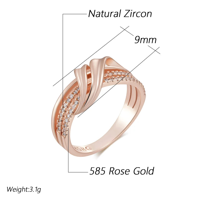 Brilliant Wave 585 Rose Goldring