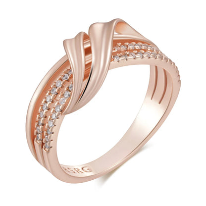 Brilliant Wave 585 Rose Goldring