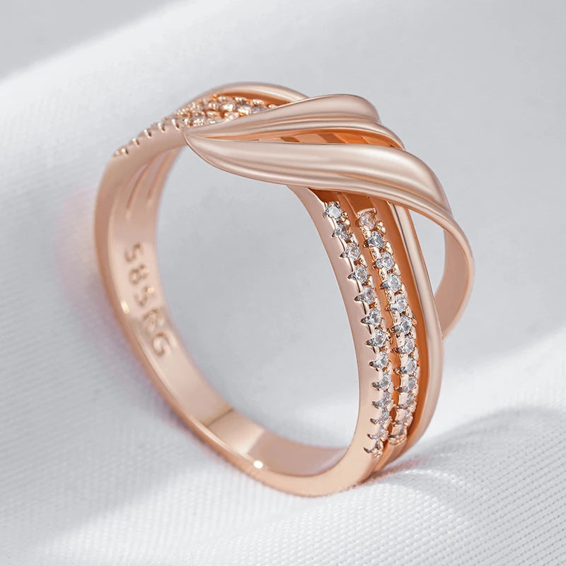 Brilliant Wave 585 Rose Goldring